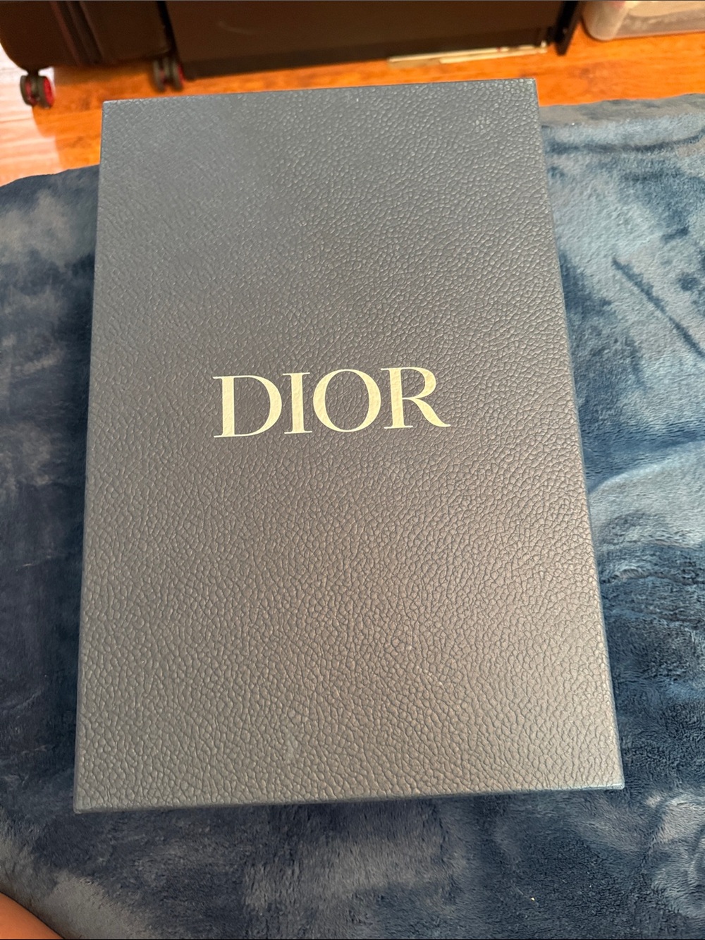 Dior Navy Blue Designer Wall Panel with silver Logo